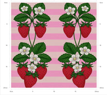 Load image into Gallery viewer, LUXURY LINEN FABRIC - STRAWBERRY AUNTY EILEEN To buy this linen add straight to cart