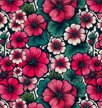 Load image into Gallery viewer, LUXURY LINEN FABRIC - PELARGONIUM SCARLETINA - ASHLEY HEMINWAY       -            For  linen add straight to cart
