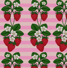 Load image into Gallery viewer, LUXURY LINEN FABRIC - STRAWBERRY AUNTY EILEEN    To buy this linen add straight to cart
