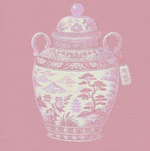 Load image into Gallery viewer, LUXURY LINEN FABRIC - PINK AND WHITE URN
