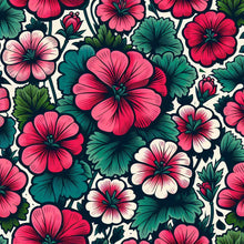 Load image into Gallery viewer, LUXURY LINEN FABRIC - PELARGONIUM SCARLETINA - ASHLEY HEMINWAY       -            For  linen add straight to cart
